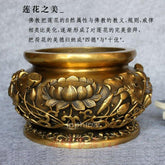 INPHIC-精品純銅蓮花香爐擺飾 復古家居裝飾工藝品佛字香爐擺設